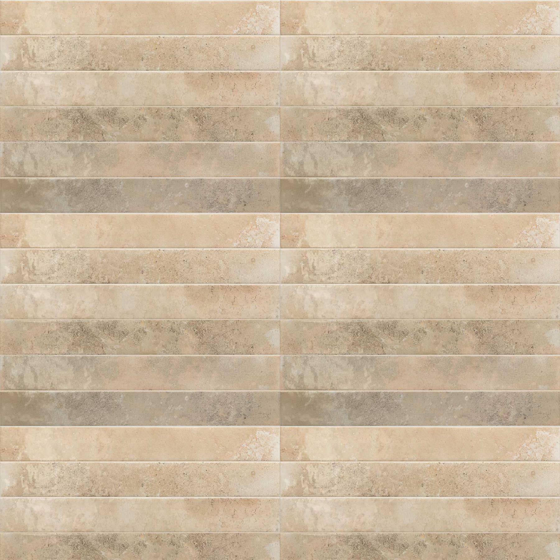 Inigo Almond Ceramic Wall Tile Subway Style 50x400mm