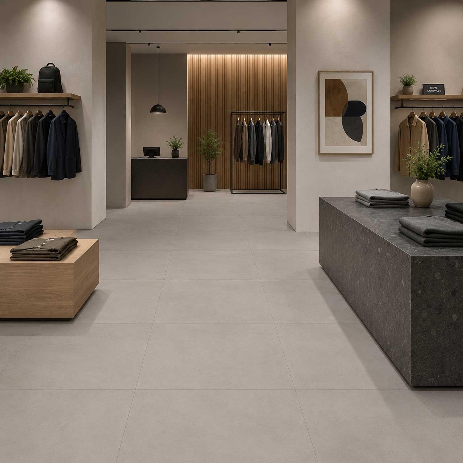 Auren Grey Matt Porcelain Tile Anti-Slip 600x600mm R10 Commercial Use