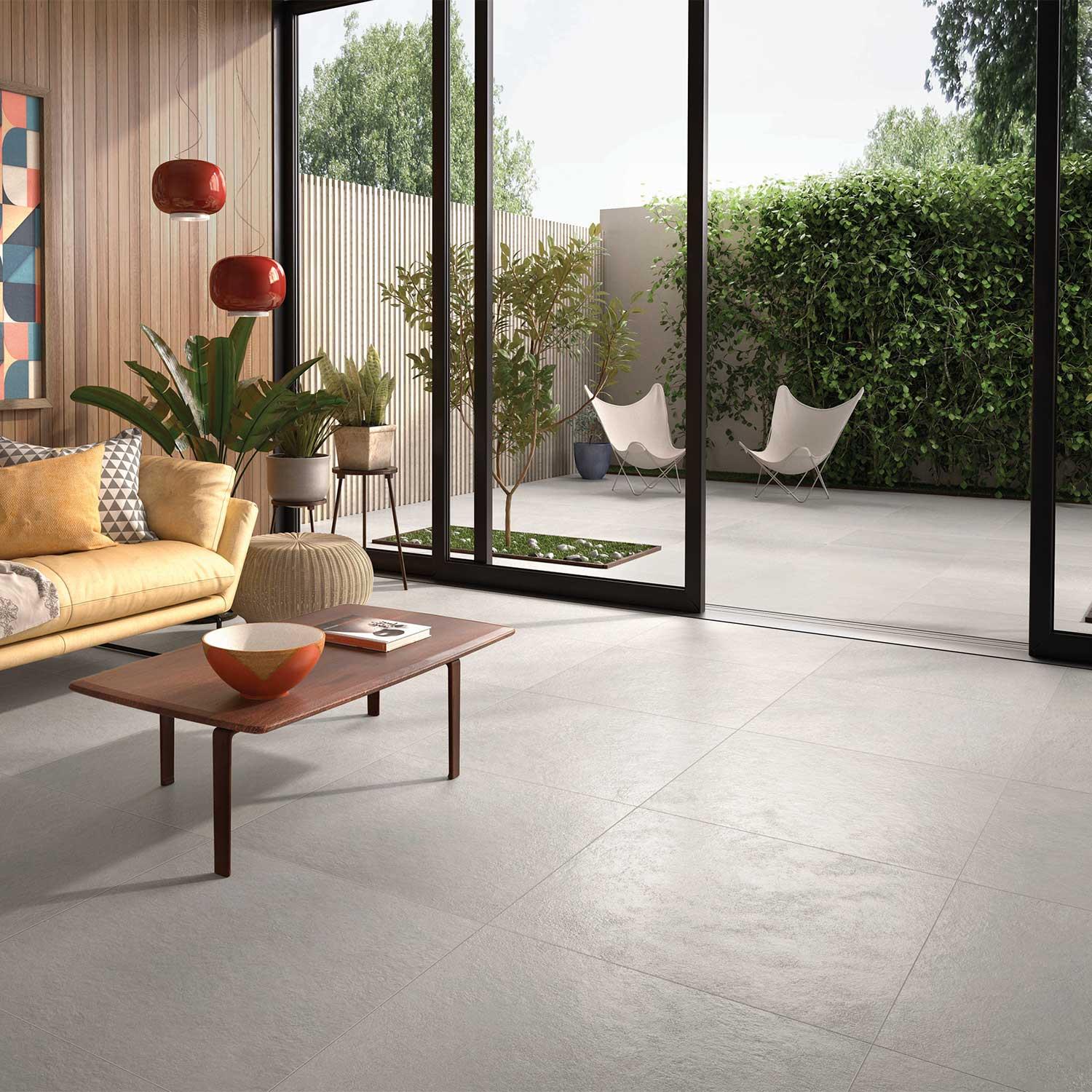 Revive Concrete Grey Porcelain Tile Matt Concrete R10 Large Square 600x600mm
