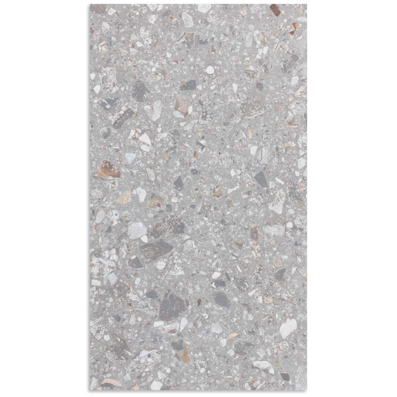 Terrazzo Dark Grey Porcelain Tile Walls Floors R10 Large Rectangle 300x600mm