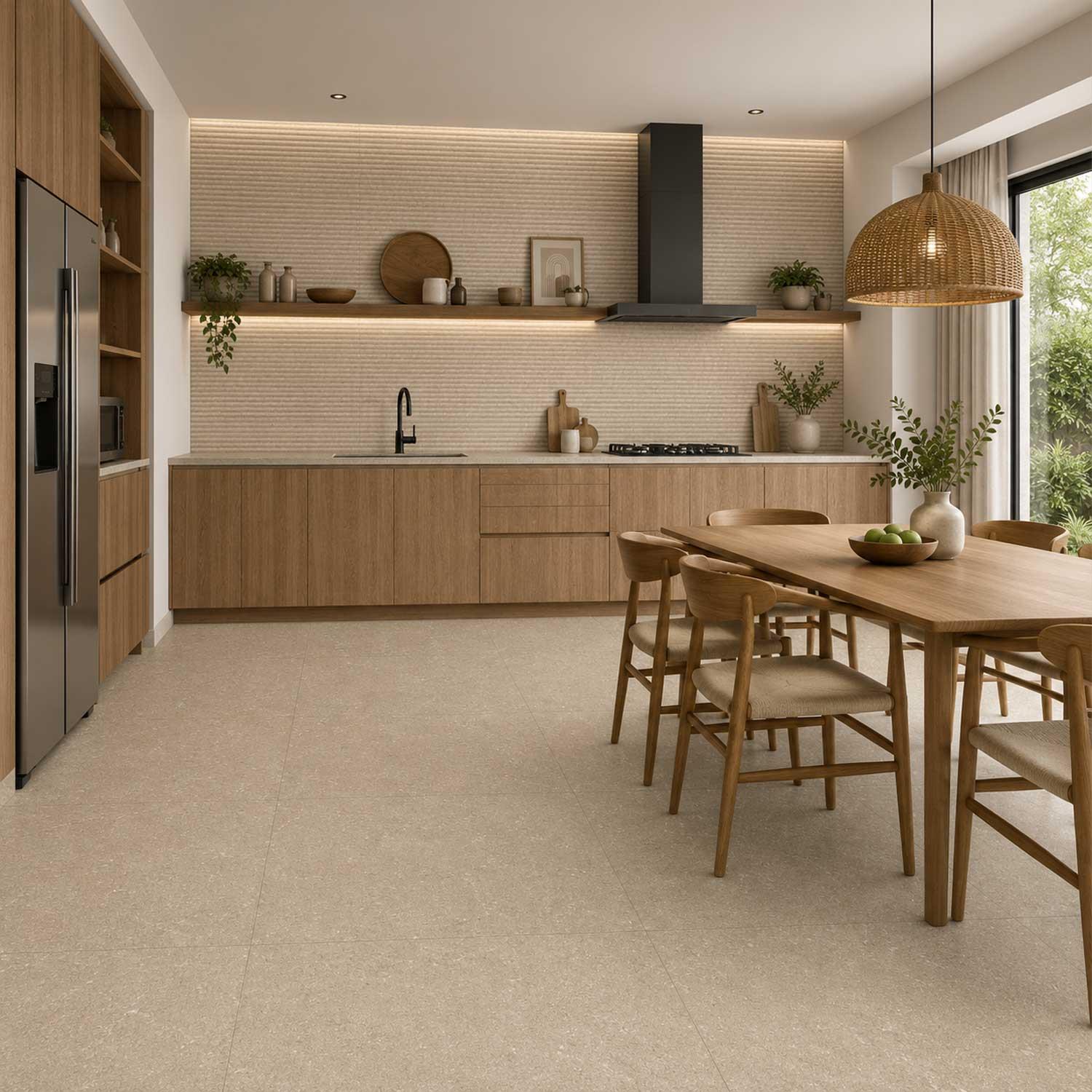 Arvena Sand Stone Effect Porcelain Wall Floor Tile 600x600mm Matt