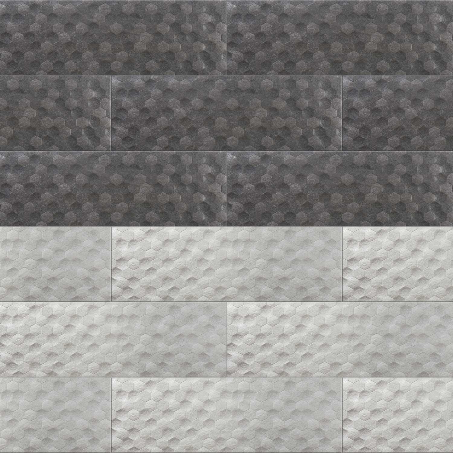 Touchstone Hex Decor Ceramic Wall Tile Stone Effect 290 x 890mm