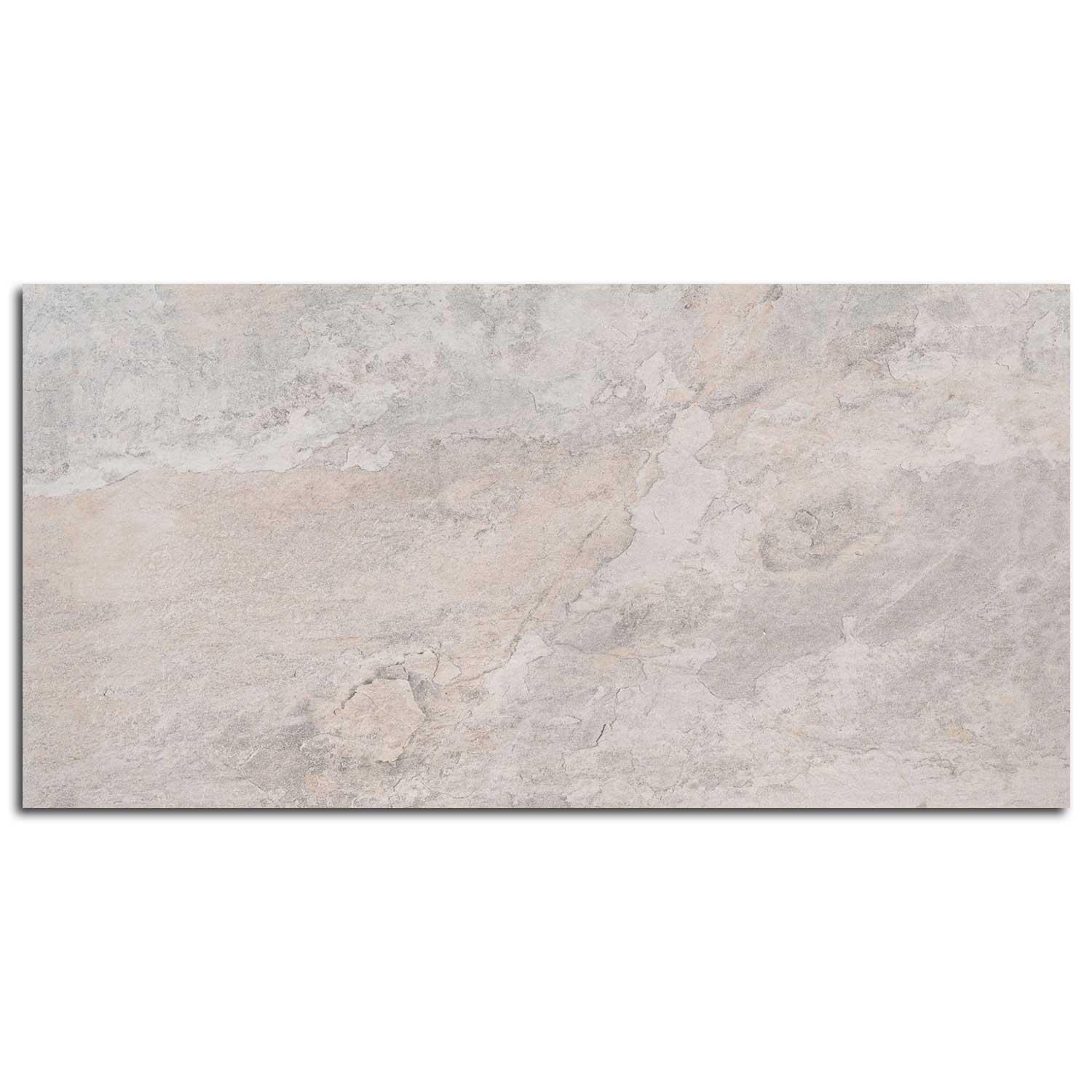 Slatonyx Pearl Marble Effect Porcelain Floor Tile | Anti-Slip 600x1200mm