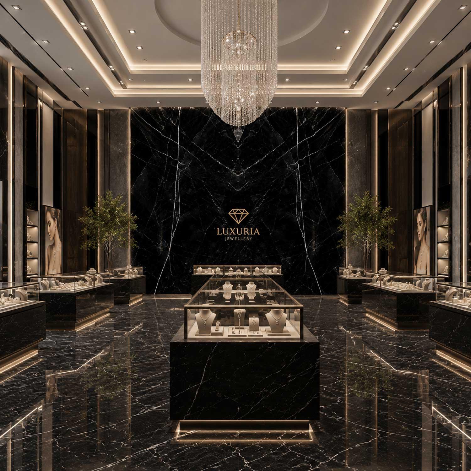 Calacatta Black Bookmatched Polished Porcelain Slab 3200×1620 Marble Effect