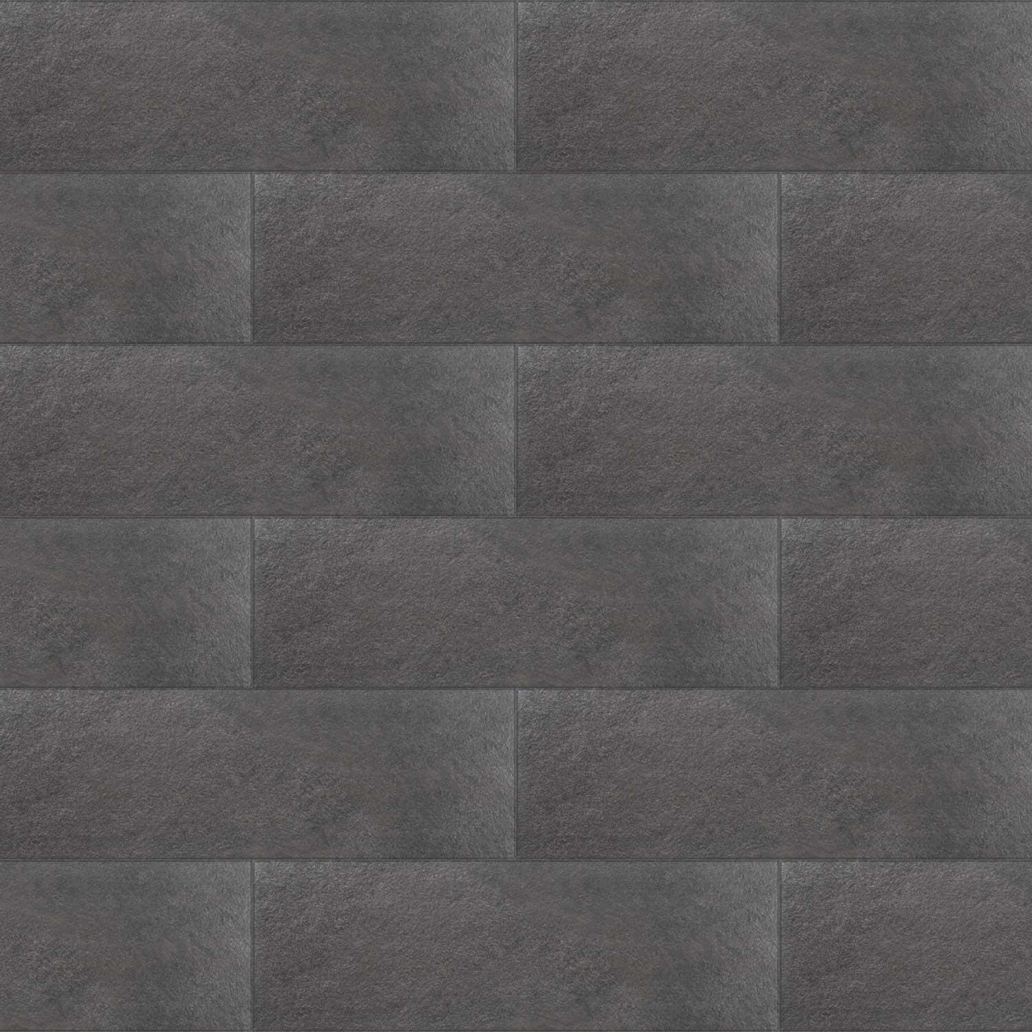 Touchstone Black Ceramic Wall Tile Large Stone Effect 290 x 890mm