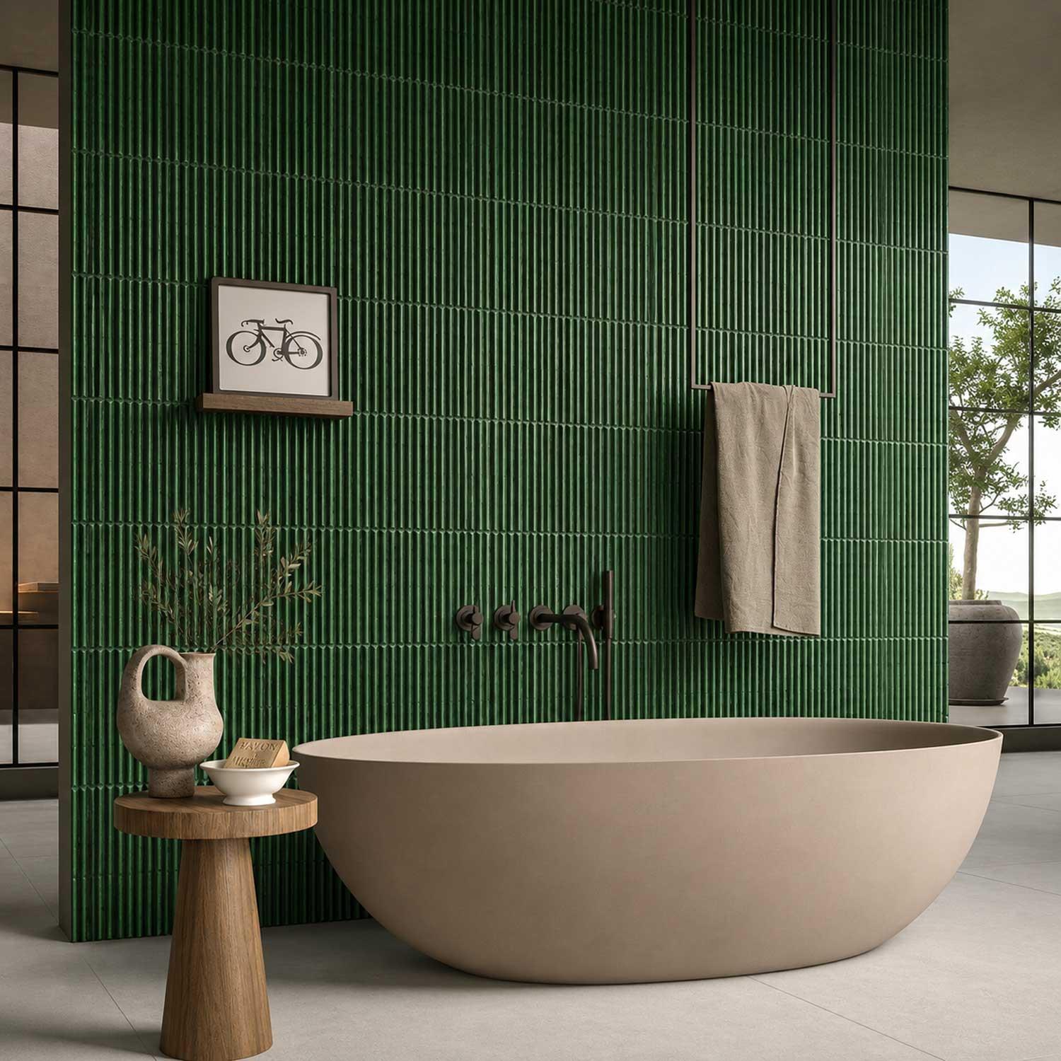 Groveline Green Indoor Ceramic Wall Tile 300x600mm