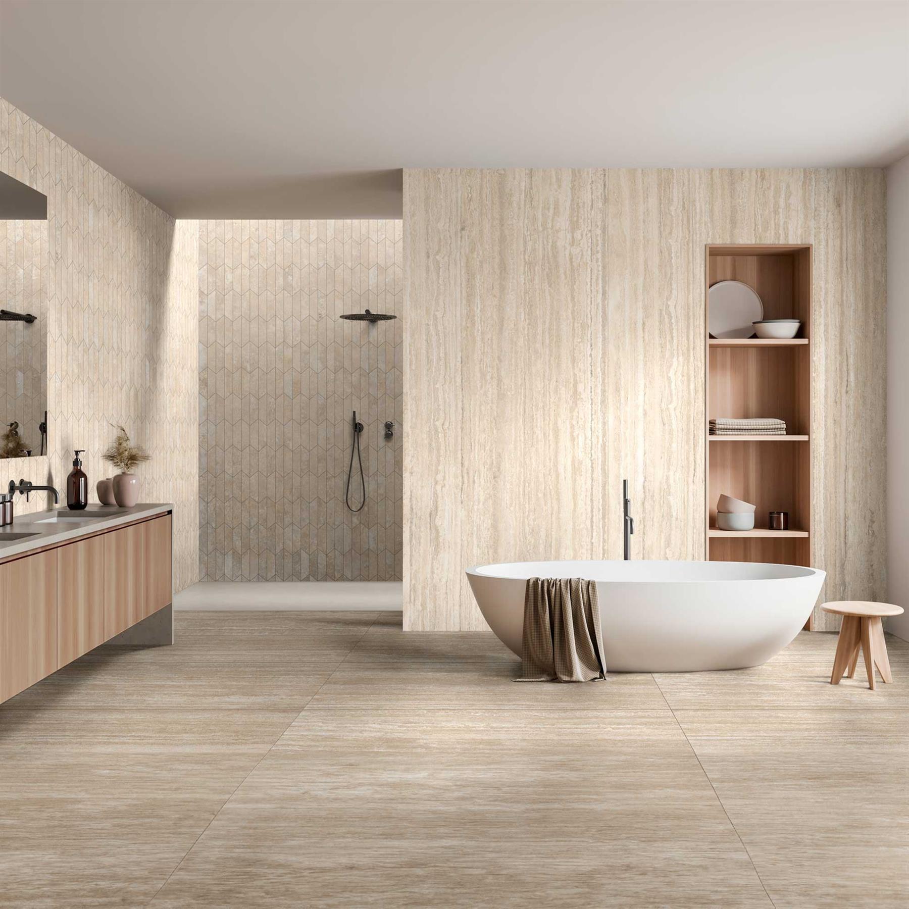 Living Stone Decor Beige Porcelain Tiles Stone Effect 600x1200mm