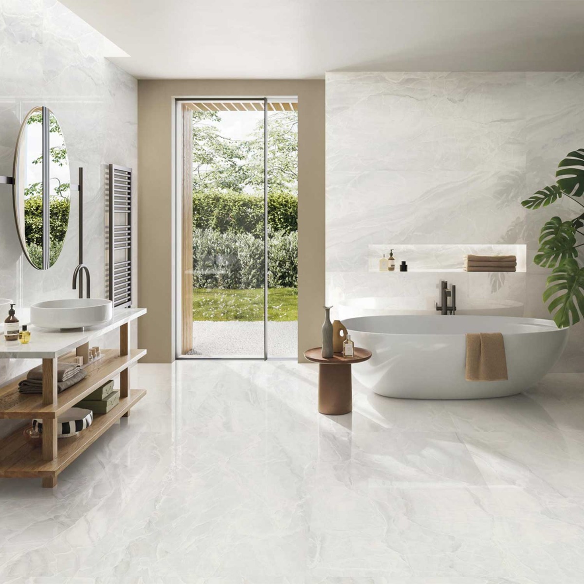 White Paradise Large Format Porcelain Tile Slab - 1200x2780mm