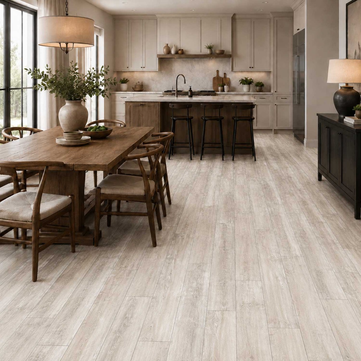 WoodWhisper Ivory Wood Effect Porcelain Tile 200x1200x10mm