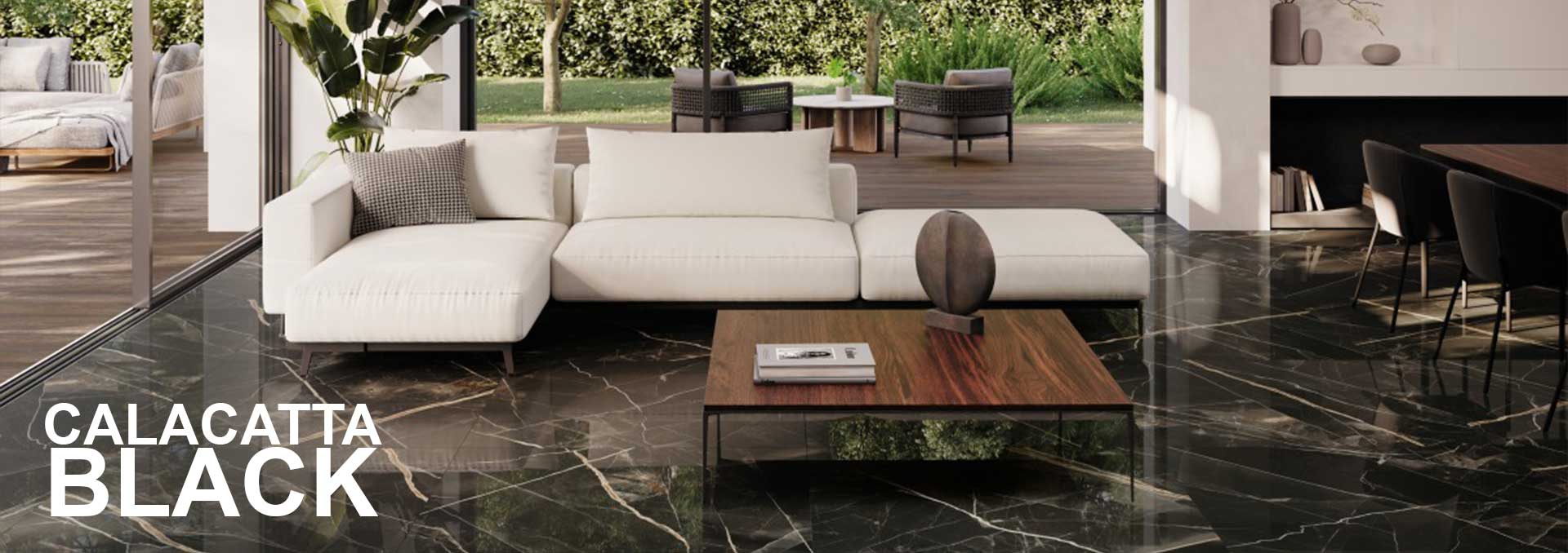 Black Calacatta Marble Tile